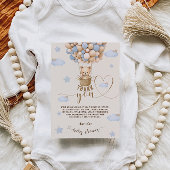 ベアバルーン心待ち少年シャワーありがとう サンキューカード