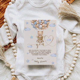 ベアバルーン心待ち少年シャワーありがとう サンキューカード