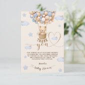 ベアバルーン心待ち少年シャワーありがとう サンキューカード (スタンド正面)