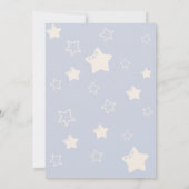 ベアバルーン心待ち男の赤ちゃんシャワー 招待状 (裏面)