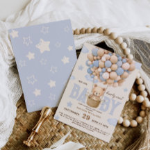 ベアバルーン心待ち男の赤ちゃんシャワー