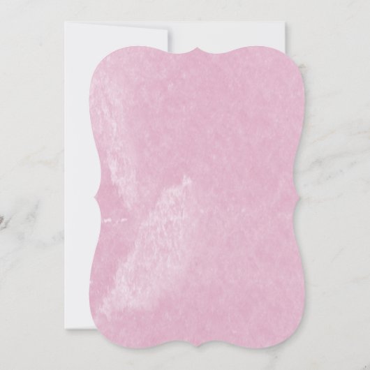 ベアバルーン心待ち赤ちゃんシャワー女の子 招待状 (裏面)