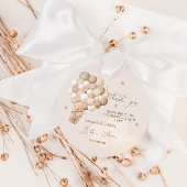 ベアバルーン茶色の真珠のように待つ赤ちゃんシャワー フェイバータグ