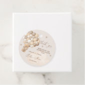 ベアバルーン茶色の真珠のように待つ赤ちゃんシャワー フェイバータグ (インサイチュ)