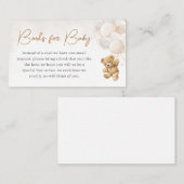 ベアバルーン赤ちゃんシャワーベビー エンクロージャーカード (正面/裏面)