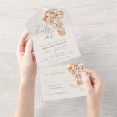 ベアバルーン赤ちゃんシャワー全て一つの招待状 オールインワン招待状 (貼ってはがせる)