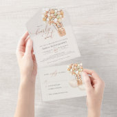 ベアバルーン赤ちゃんシャワー全て一つの招待状 オールインワン招待状 (貼ってはがせる)