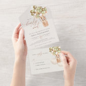 ベアバルーン赤ちゃんシャワー全て一つの招待状 オールインワン招待状 (貼ってはがせる)