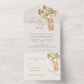 ベアバルーン赤ちゃんシャワー全て一つの招待状 オールインワン招待状 (内側)