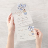 ベアバルーン赤ちゃんシャワー全て一つの招待状 オールインワン招待状 (貼ってはがせる)