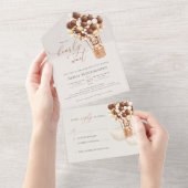 ベアバルーン赤ちゃんシャワー全て一つの招待状 オールインワン招待状 (貼ってはがせる)