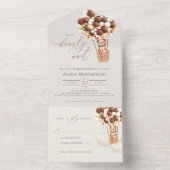 ベアバルーン赤ちゃんシャワー全て一つの招待状 オールインワン招待状 (内側)