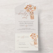 ベアバルーン赤ちゃんシャワー全て一つの招待状 オールインワン招待状 (内側)