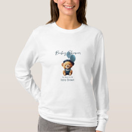ベアバルーン赤ちゃんパーソナライズされたシャワーTシャツ Tシャツ