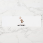 ベアバルーン1stバースデーウォーターボトルラベル ペットボトルラベル (シングルラベル)