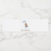 ベアバルーン1stバースデーウォーターボトルラベル ペットボトルラベル (シングルラベル)