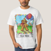 ベアバースデーパーティカスタム誕生日Tシャツ Tシャツ (正面)