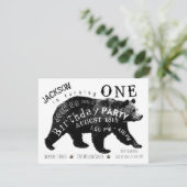 ベアバースデーパーティ招待状 招待状 (スタンド正面)