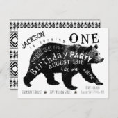 ベアバースデーパーティ招待状 招待状 (正面/裏面)