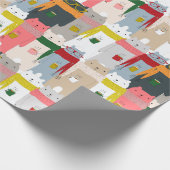 ベアパターンのラッピング紙 ラッピングペーパー (角)