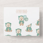 ベアパンパスボホ男女兼用ベビーシャワー オールインワン招待状 (裏面)