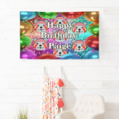 ベアパーソナライズされたキャラクター誕生日バナー 横断幕 (インサイチュ)