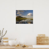 ベアビュートは近くのベアビュート湖に反射 ポスター (キッチン)