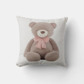 ベアピンク漫画装飾用クッション クッション (正面)