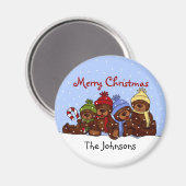 ベアファミリークリスマスマグネット マグネット (正面/裏面)