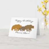 ベアファミリーグリーティングカード カード (黄色い花)