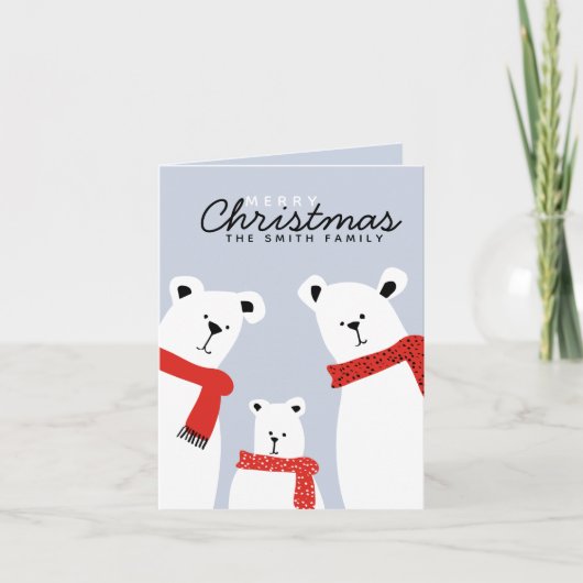 ベアファミリーメリークリスマス シーズンカード (正面)