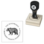 ベアファミリー名差出人住所 ラバースタンプ (押印)