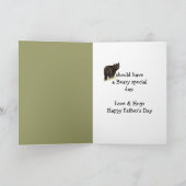 ベアファーザー特別パパのお父さんの日ユーモア カード (内部)