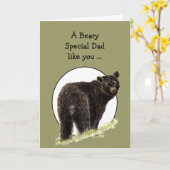 ベアファーザー特別パパのお父さんの日ユーモア カード (黄色い花)