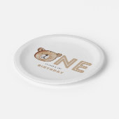 ベアファースト誕生日プレート ペーパープレート (アングル)