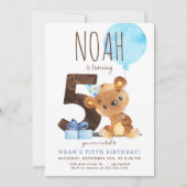 ベアフィフス誕生日招待状 招待状 (正面)