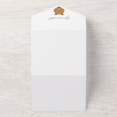 ベアフォトキュートファースト誕生日招待状 オールインワン招待状 (外側)