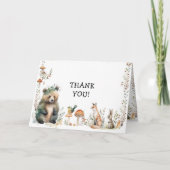 ベアフォレストかわいい動物ディアウッドランド誕生日 カード (正面)