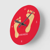 ベアフットビーチバムサンダー_コーブ ラウンド壁時計 (傾斜)