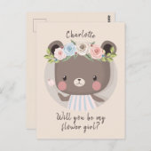 ベアフラワーガール提案カード ポストカード (正面/裏面)