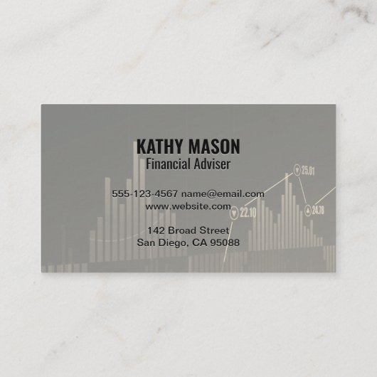 ベアブルロゴ |株価チャート 名刺 (裏面)