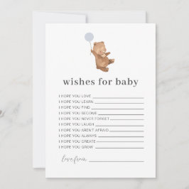 ベアブルーバルーンがベビーカードを希望 招待状