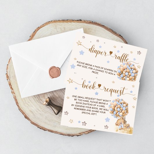 ベアブルーブックスベビー&おむつラッフル エンクロージャーカード