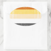 ベアプライドストライプ動揺してデザイン 楕円形シール (バッグ)