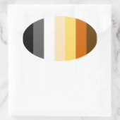 ベアプライドストライプ数 楕円形シール (バッグ)