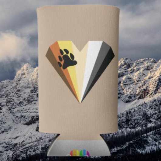 ベアプライドハートスリムセルツァー缶ベバレッジクーラー スリム缶クーラー