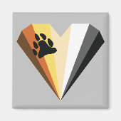 ベアプライドハート磁石 マグネット (正面)