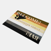 ベアプライドフラグビーチパーソナライズされた歓迎 ドアマット (アングル)