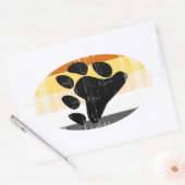 ベアプライドフラグ動揺してデザイン 楕円形シール (封筒)