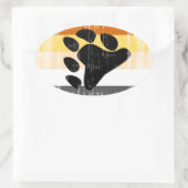 ベアプライドフラグ動揺してデザイン 楕円形シール (バッグ)